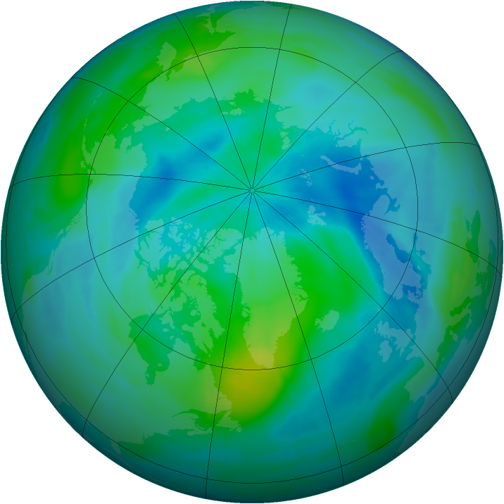 Arctic ozone map for 19 September 2008